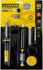 STAYER  PROTerm, 60Вт, 2к рукоят, конус, подставка+припой+сменн жало+оловоотсос+сменн насадка+канифоль+кусачки, паял набор, Professional (55314-60-H8) 55314-60-H8