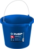ЗУБР  12 л, первичный высокопрочный пластик, с носиком, усиленное строительное ведро, Профессионал (06091-12) 06091-12