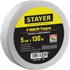 STAYER  FIBER-Tape, 5 см х 130 м, 3 х 3 мм, самоклеящаяся серпянка, Professional (1246-05-130) 1246-05-130_z01