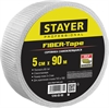 STAYER  FIBER-Tape, 5 см х 90 м, 3 х 3 мм, самоклеящаяся серпянка, Professional (1246-05-90) 1246-05-90_z01