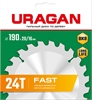 URAGAN  Fast, 190 х 20/16 мм, 24Т, пильный диск по дереву (36800-190-20-24) 36800-190-20-24_z01