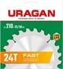 URAGAN  Fast, 210 х 32/30 мм, 24Т, пильный диск по дереву (36800-210-32-24) 36800-210-32-24_z01