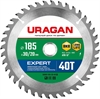 URAGAN  Expert, 185 х 30/20 мм, 40Т, пильный диск по дереву (36802-185-30-40) 36802-185-30-40_z01