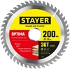 STAYER  Optima, 200 x 32/30 мм, 36Т, оптимальный рез, пильный диск по дереву (3681-200-32-36) 3681-200-32-36_z01