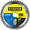 STAYER  Expert, 190 x 20/16 мм, 48Т, точный рез, пильный диск по дереву (3682-190-20-48) 3682-190-20-48_z01