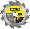 STAYER  Construct, 190 x 30/20 мм, 12Т, технический рез, пильный диск по дереву (3683-190-30-12) 3683-190-30-12_z01