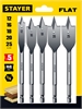 STAYER  Flat, 5  шт: 12-16-18-20-25 мм, набор перовых сверл  по дереву (2950-H5) 2950-H5