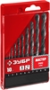ЗУБР  10 шт, (1-10 мм), сталь Р4М2, класс В, набор сверл по металлу (29605-H10) 29605-H10