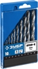 ЗУБР  ПРОФ-В, 10 шт, (1-10 мм), сталь Р6М5, класс В, набор сверл по металлу, Профессионал (29621-H10) 29621-H10