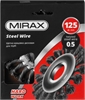 MIRAX  125 мм, жгутированная стальная проволока 0.5 мм, щетка дисковая для УШМ (35140-125) 35140-125