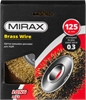 MIRAX  125 мм, витая стальная латунированная проволока 0.3 мм, щетка дисковая для УШМ (35141-125) 35141-125
