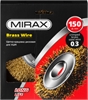 MIRAX  150 мм, витая стальная латунированная проволока 0.3 мм, щетка дисковая для УШМ (35141-150) 35141-150
