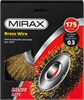 MIRAX  175 мм, витая стальная латунированная проволока 0.3 мм, щетка дисковая для УШМ (35141-175) 35141-175