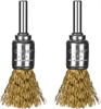 ЗУБР  2 шт, 17 мм, витая стальная латунированная проволока 0.3 мм, набор кистевых щеток-крацовок для дрели, Профессионал (35225-17-H2) 35225-17-H2_z02