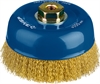 ЗУБР  150 мм, витая латунированная, проволока 0.3 мм, чашечная щетка-крацовка для УШМ, Профессионал (3526-150) 3526-150_z02