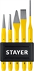 STAYER  Hercules, 5 предметов, набор зубил и кернеров в пластиковом держателе, Professional (21077-H5) 21077-H5