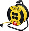 STAYER  S-225, ПВС, 2 х 2.5 мм2, 50 м, 3750 Вт, силовой удлинитель на катушке (55070-50) 55070-50