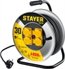 STAYER  PRO-325, КГ, 3 х 2.5 мм2, 30 м, 4000 Вт, IP44, силовой удлинитель на стальной катушке (55076-30) 55076-30_z01