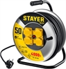 STAYER  PRO-325, КГ, 3 х 2.5 мм2, 50 м, 4000 Вт, IP44, силовой удлинитель на стальной катушке (55076-50) 55076-50_z01