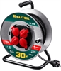 KRAFTOOL  K-315, КГ, 3 x 1.5 мм2, 30 м, 3700 Вт, IP44, силовой удлинитель на стальной катушке (55085-30) 55085-30_z01