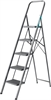 СИБИН  5 ступеней, 118 см, c широкими обрезиненными ступенями, стальная стремянка (38807-05) 38807-05