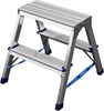 СИБИН  2 ступени, алюминиевая, двухсторонняя стремянка (38825-02) 38825-02