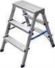 СИБИН  3 ступени, алюминиевая, двухсторонняя стремянка (38823-03) 38825-03