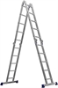 СИБИН  ЛТ-45, 4 x 5 ступени, алюминиевая, четырехсекционная лестница-трансформер (38853) 38853