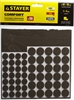 STAYER  коричневые, самоклеящиеся, 98 шт, набор мебельных накладок (40916-H98) 40916-H98