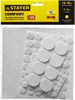 STAYER  белые, самоклеящиеся, 125 шт, набор мебельных накладок (40917-H125) 40917-H125