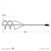 STAYER  80 х 400 мм, шестигранный  хвостовик, оцинкованный, миксер для песчано-гипсовых  смесей (06015-08-40) 06015-08-40