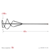 СИБИН  100 х 450 мм, шестигранный хвостовик, миксер для песчано-гравийных смесей (06048-10-45) 06048-10-45