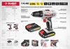Дрель-шуруповерт ЗУБР 14.4 В 1.5 Ач Li-Ion ДА-14.4-2-Ли КМ1 ДА-14.4-2-Ли КМ1