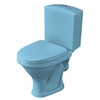 Унитаз-компакт Santeri Вест голубой (арматура и сиденье, косой выпуск) т cт000108973
