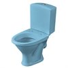 Унитаз-компакт Santeri Вест голубой (арматура и сиденье, косой выпуск) т cт000108973