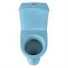Унитаз-компакт Santeri Вест голубой (арматура и сиденье, косой выпуск) т cт000108973