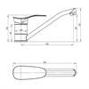 Смеситель для кухни Ligeya L4201 с длинным изливом т тт000014658