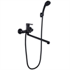 Смеситель для ванны Ligeya L9002B с душем одноручный с длинным изливом черный т тт000020037