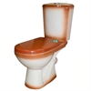 Унитаз-компакт Rosa Комфорт Плюс коричневый (арматура и сиденье, косой выпуск) т cт000065967