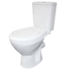 Унитаз-компакт Rosa Соло Люкс белый, микролифт (арматура и сиденье, горизонт. выпуск) т cт000116928
